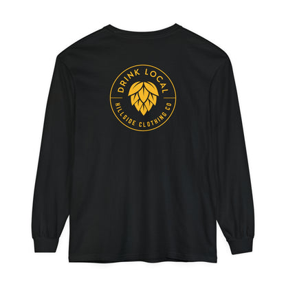 Drink Local Hop Graphic Long Sleeve Tee
