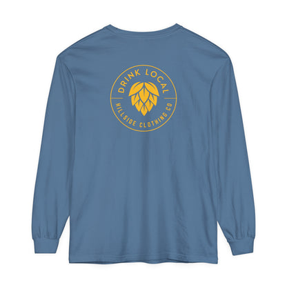 Drink Local Hop Graphic Long Sleeve Tee