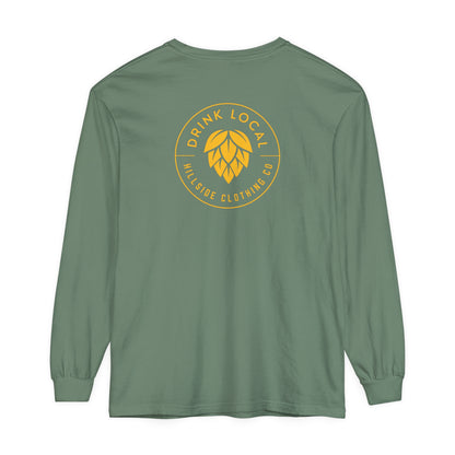 Drink Local Hop Graphic Long Sleeve Tee
