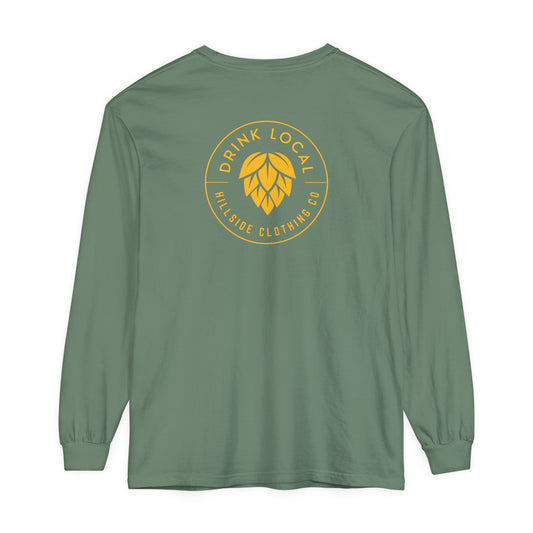 Drink Local Hop Graphic Long Sleeve Tee